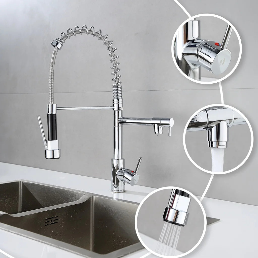Gourmet Kitchen Faucet With Articulated Spray for Easy Cooking