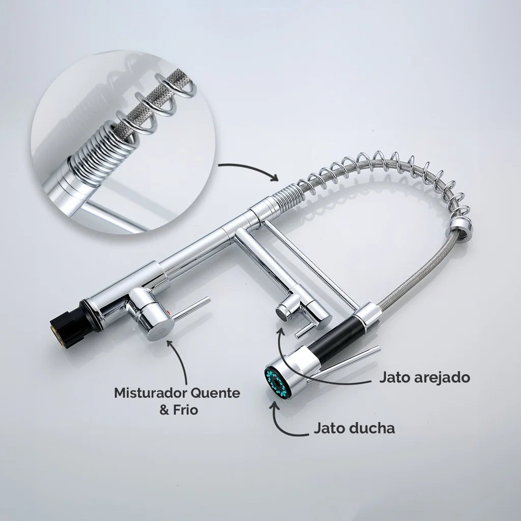 Gourmet Kitchen Faucet With Articulated Spray for Easy Cooking