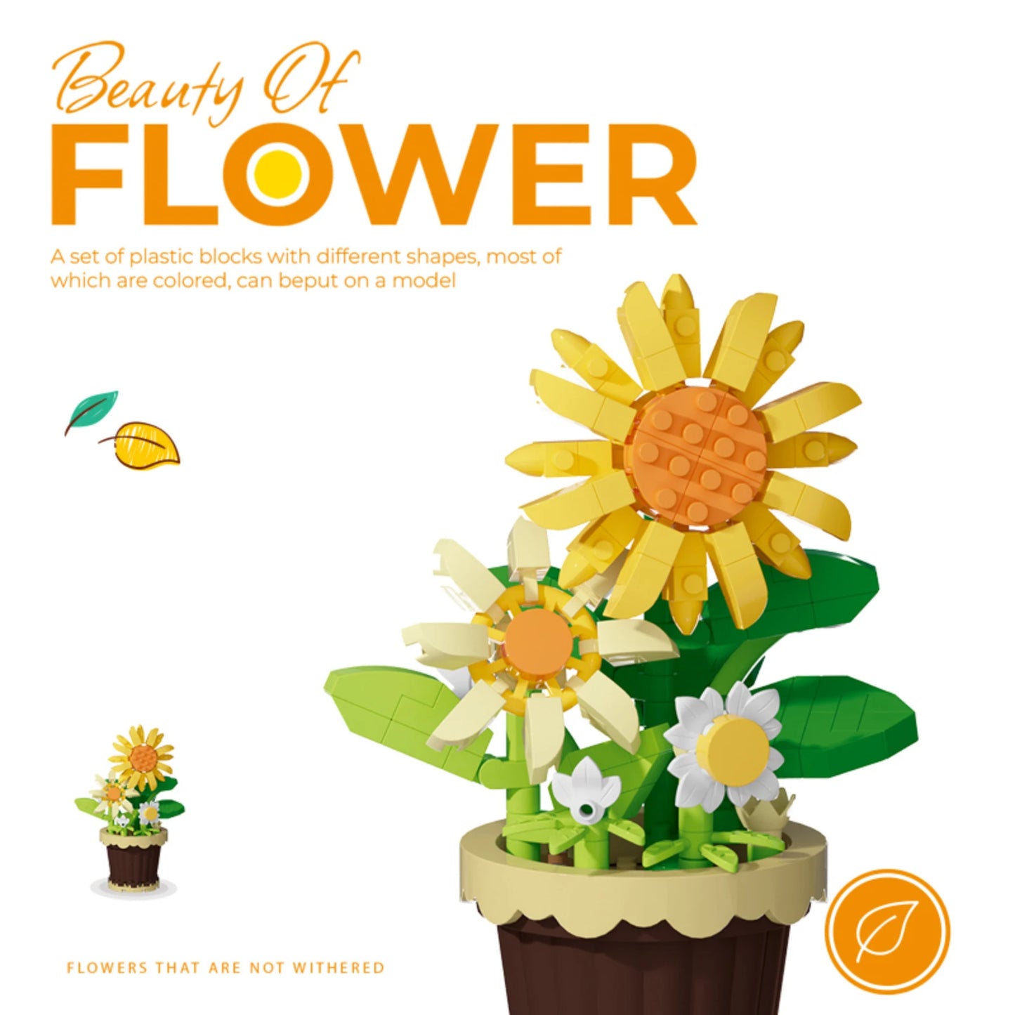Micro flower Decorative Building Blocks