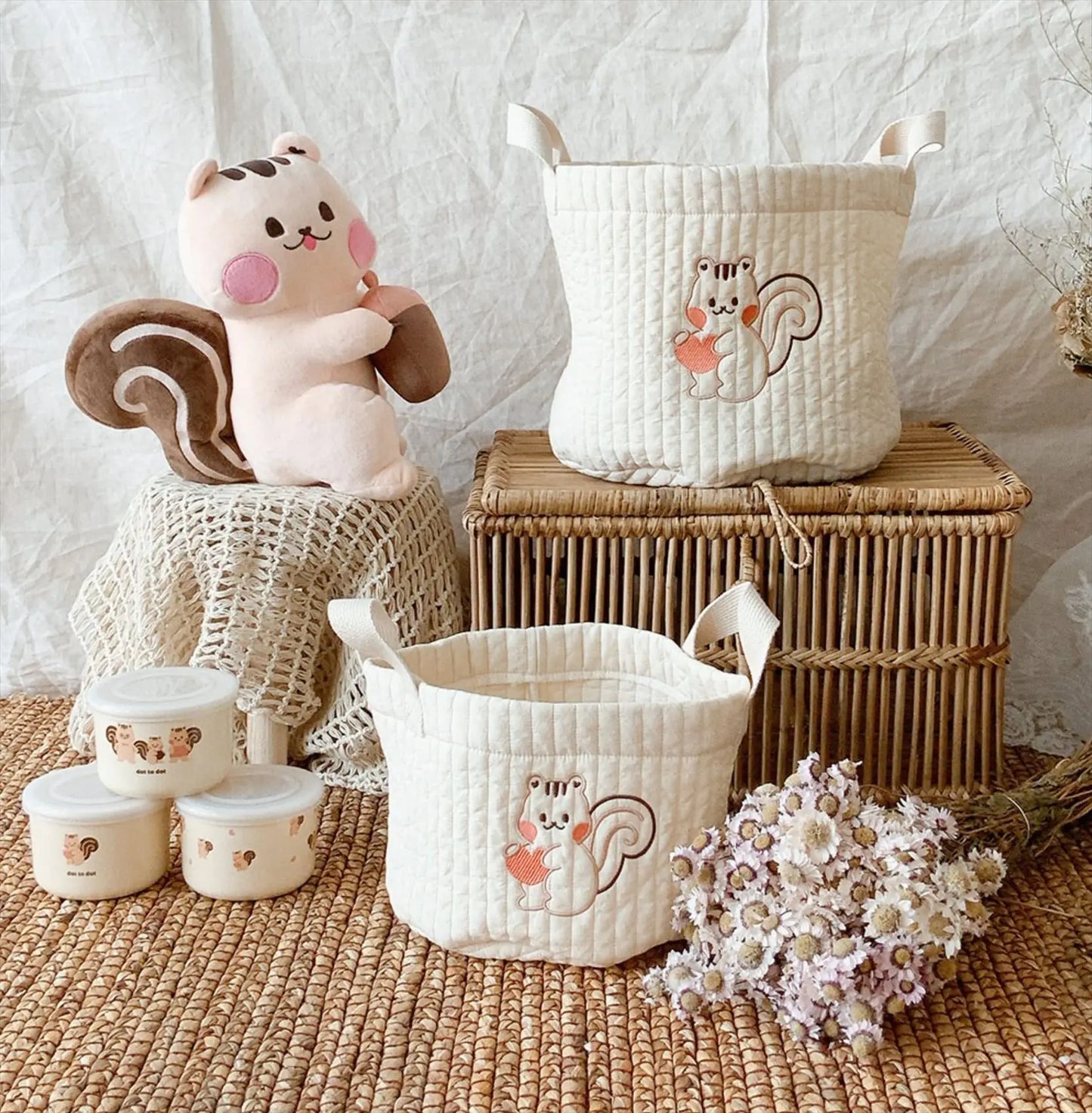 Bear Embroided Baby Bags