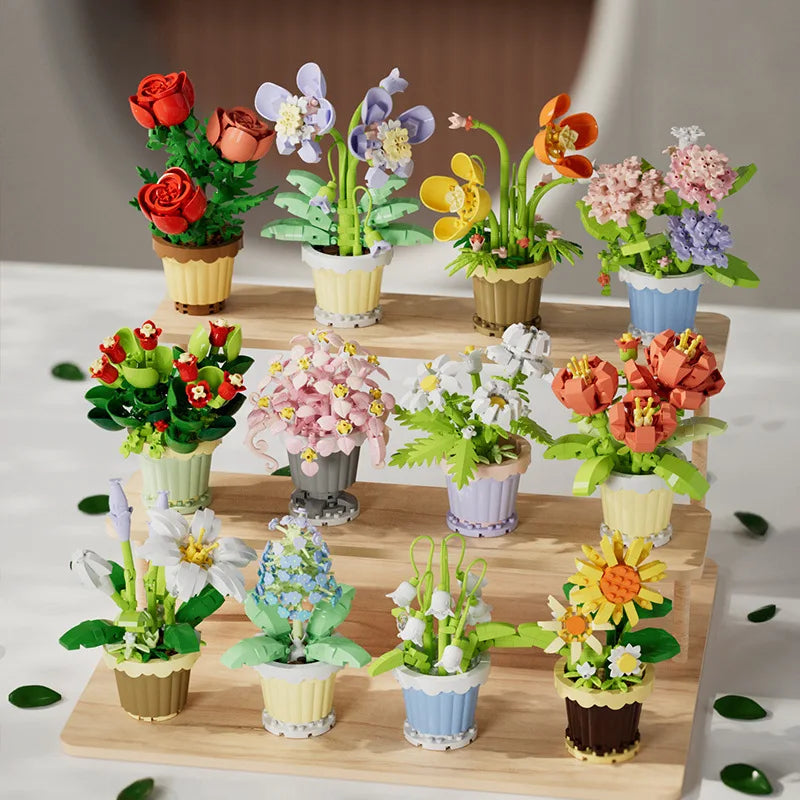 Micro flower Decorative Building Blocks