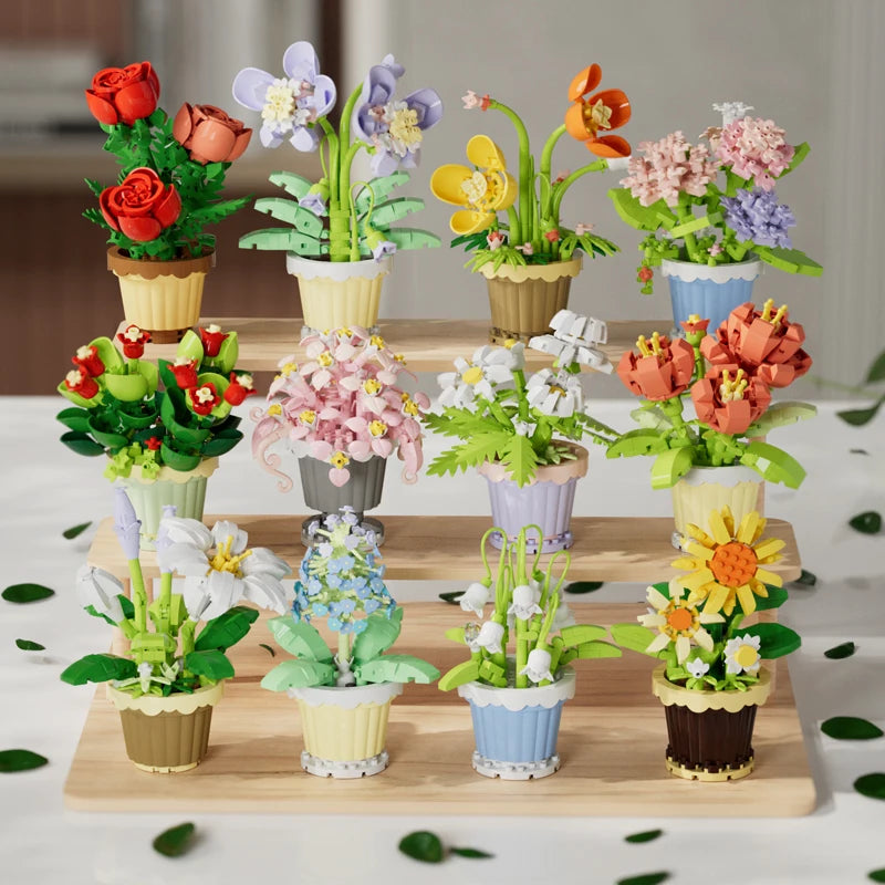 Micro flower Decorative Building Blocks